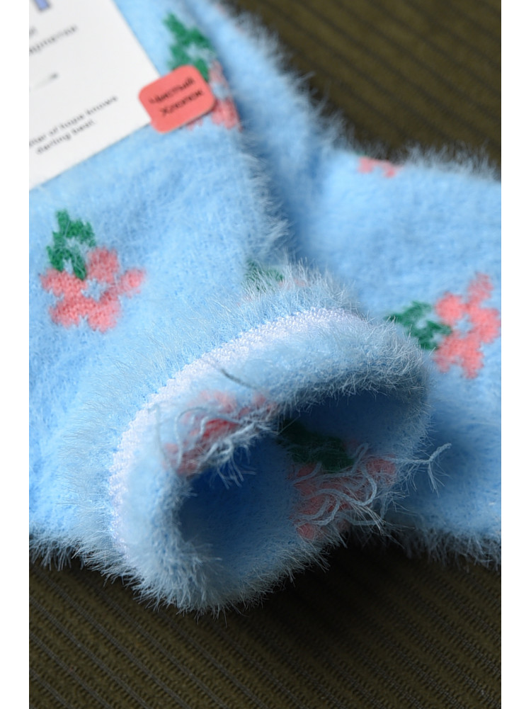 Носки детские для девочки норка голубого цвета М-6 167121C