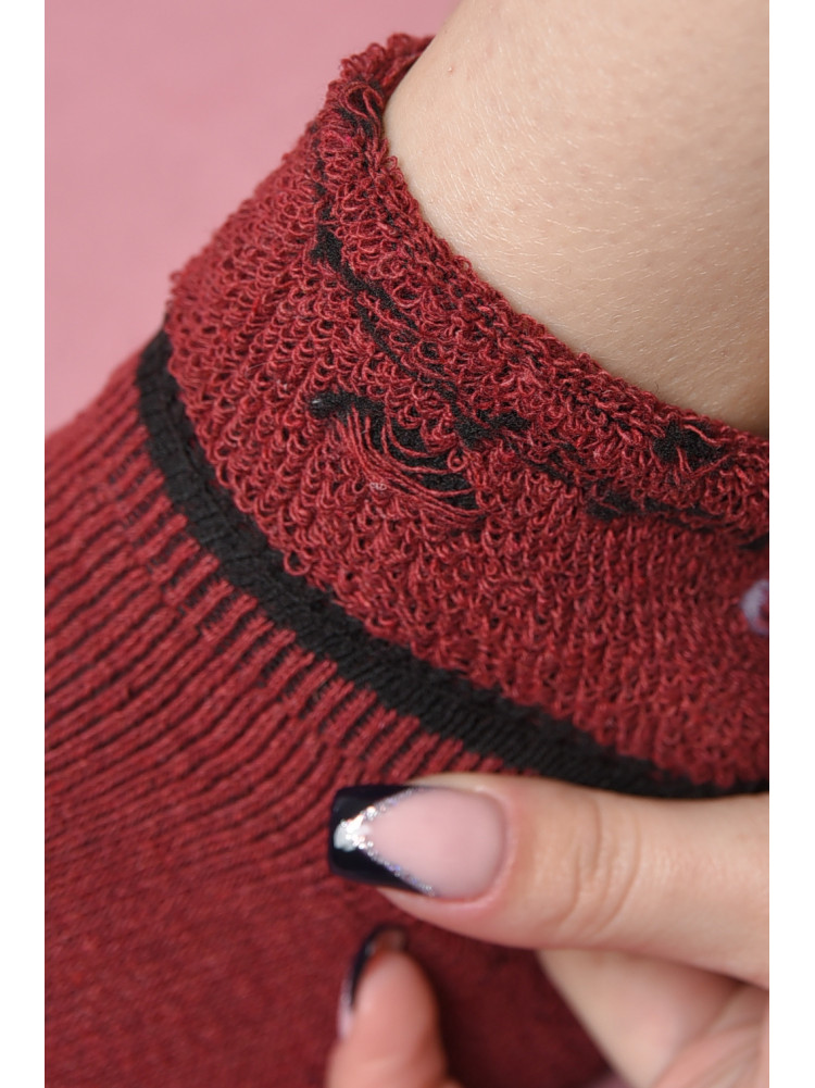 Носки махровые женские бордового цвета размер 36-41 882 167363C