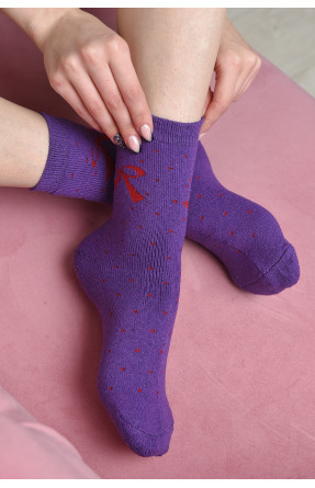 Носки махровые женские фиолетового цвета размер 36-41 883 167369C