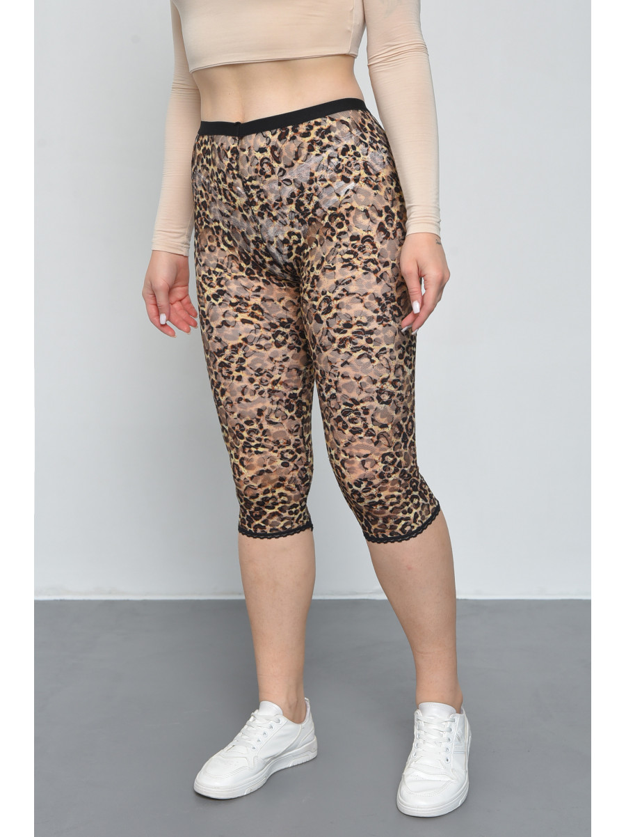 Бриджі жіночі гіпюрові леопардового кольору розмір 44 167373C