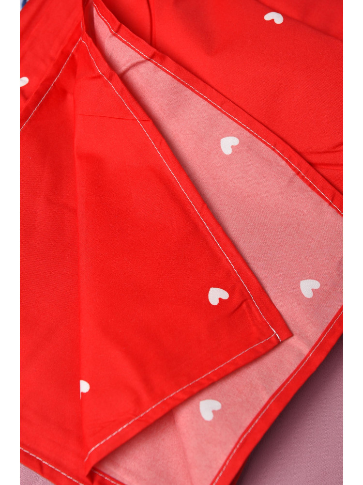 Комплект постільної білизни біло-червоного кольору сімейний 21-06-СВ 167734C