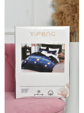 Комплект постельного белья черного цвета евро 21-01-ECG 167794C Комплект постельного белья черного цвета евро 21-01-ECG 167794C