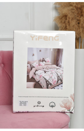 Комплект постельного белья розового цвета евро 21-01-ECG 167802C