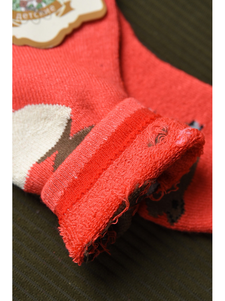 Носки детские махровые красного цвета D599 167838C