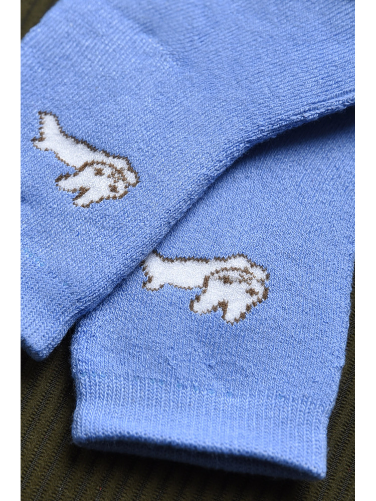 Шкарпетки дитячі махрові блакитного кольору 597 167843C