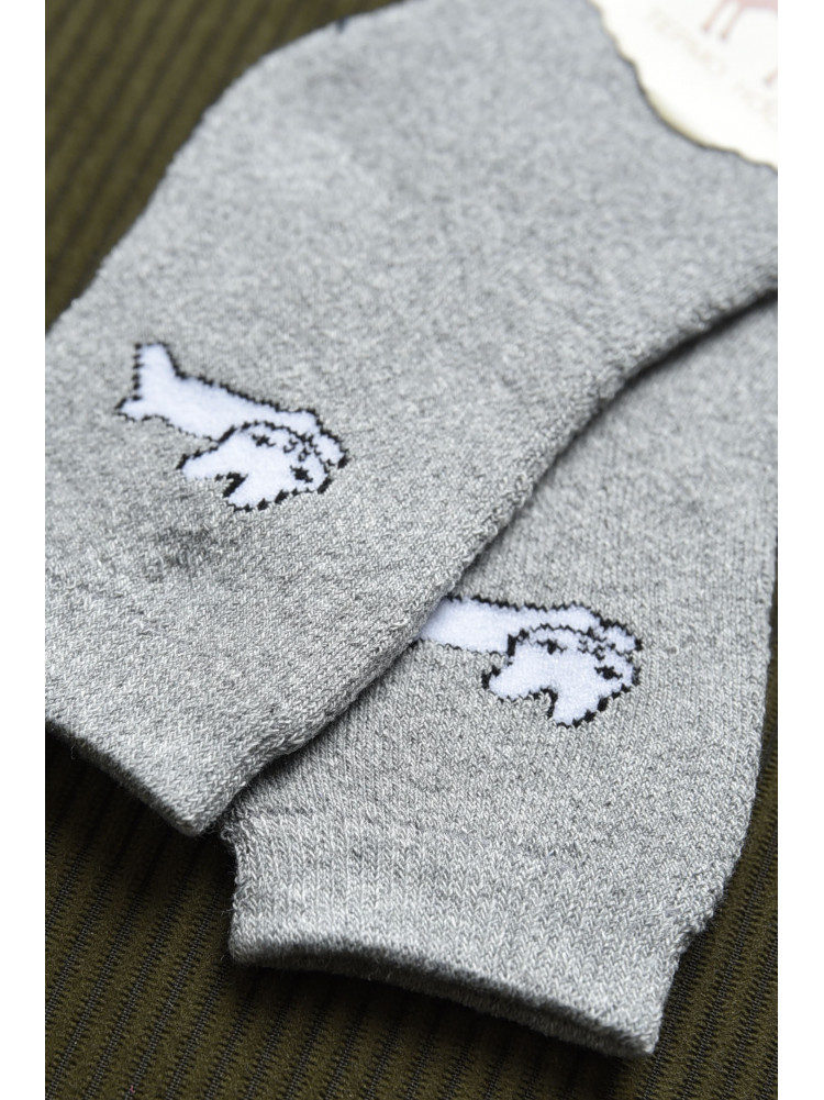 Шкарпетки дитячі махрові сірого кольору 597 167854C