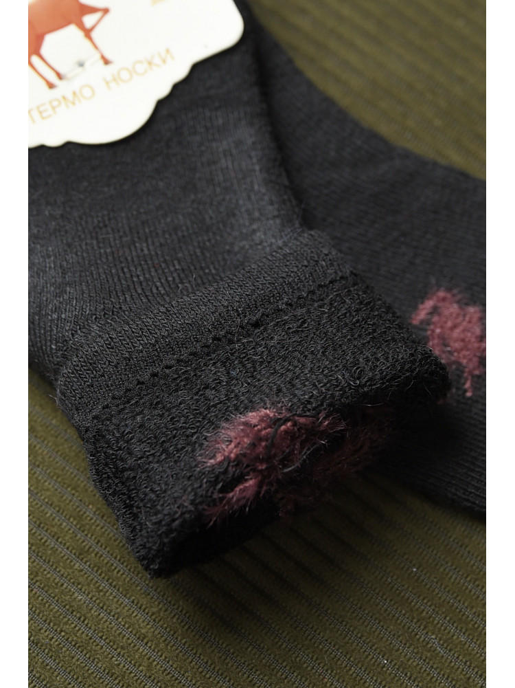 Шкарпетки дитячі махрові чорного кольору 597 167859C