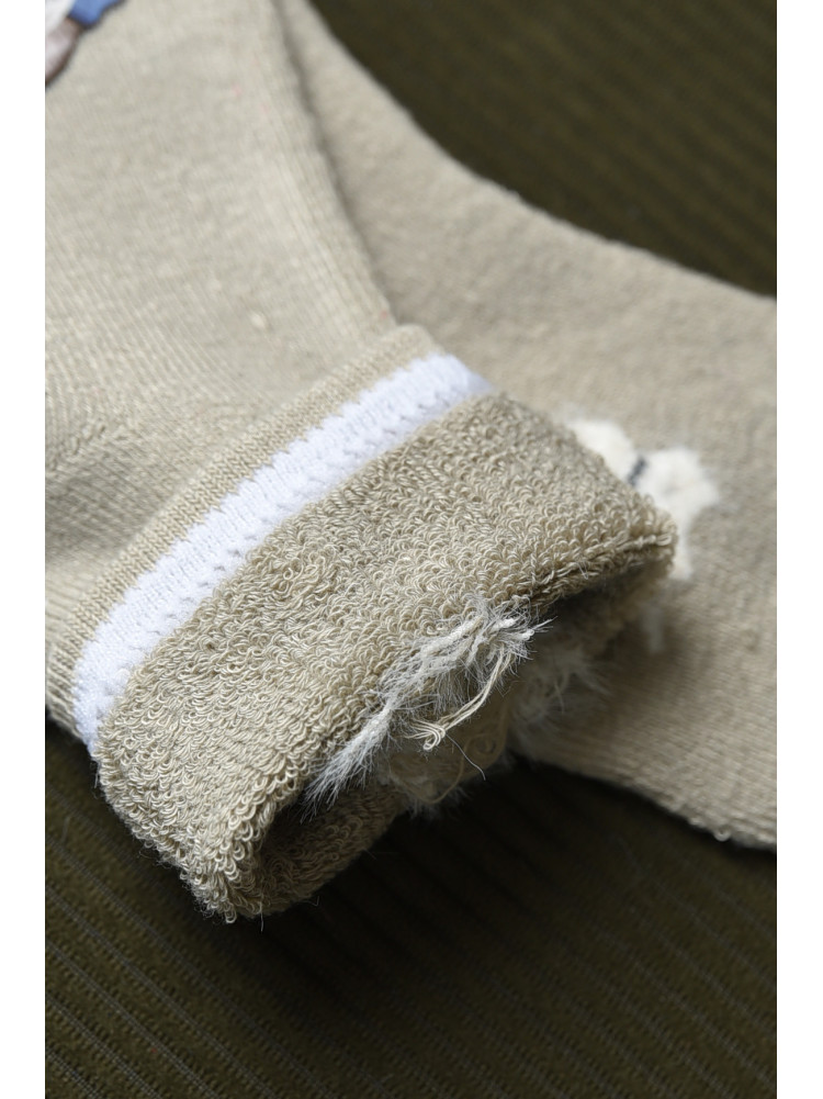 Носки детские махровые для мальчика темно-бежевого цвета 588 167883C