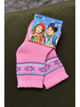 Носки детские махровые для девочки розового цвета 058 167901C Носки детские махровые для девочки розового цвета 058 167901C