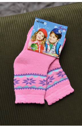 Носки детские махровые для девочки розового цвета 058 167901C