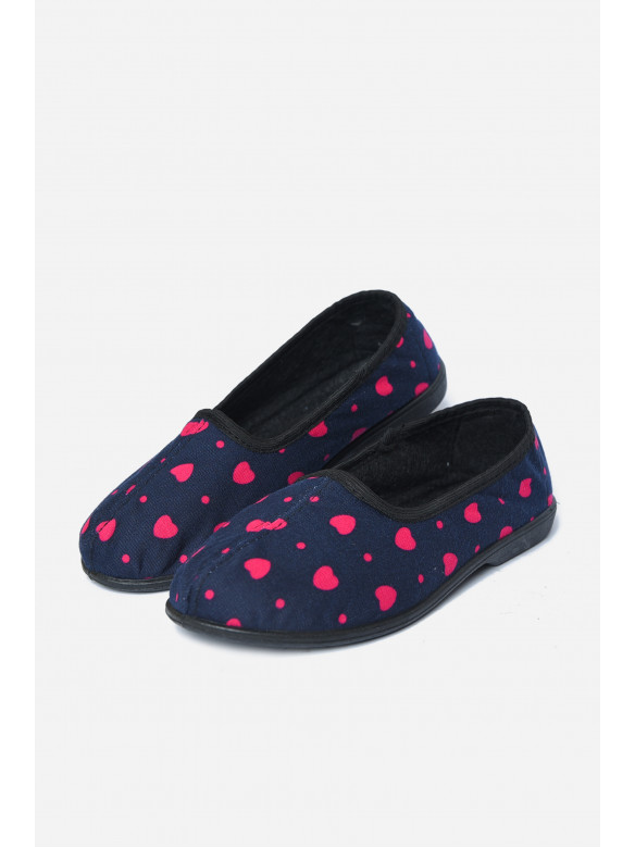 Тапочки женские темно-синего цвета 167932C