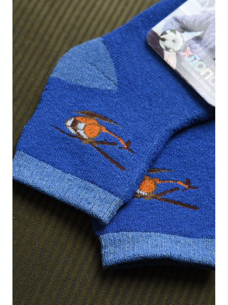 Носки детские махровые для мальчика синего цвета 501 167957C