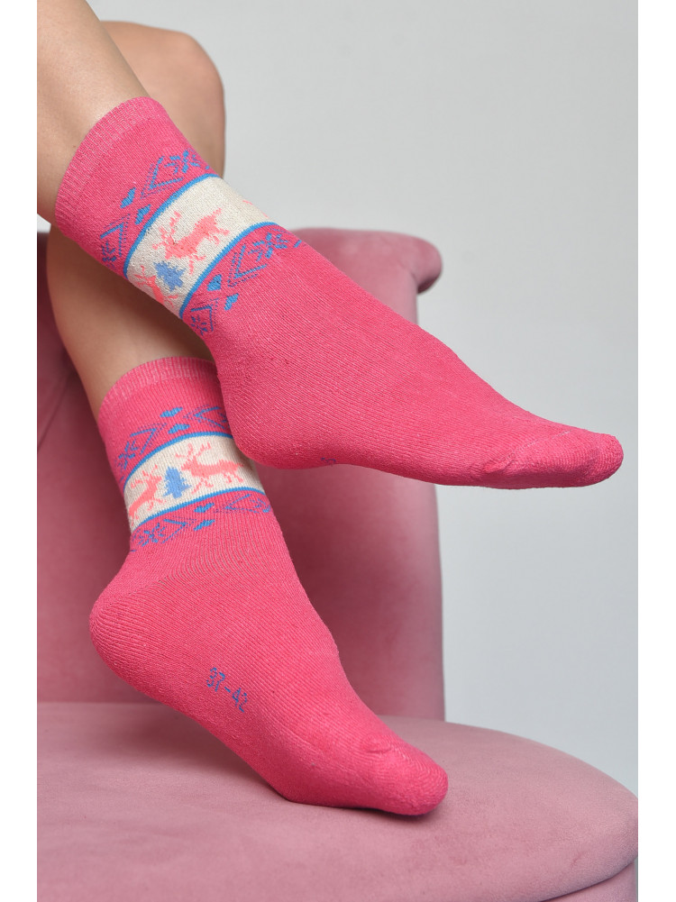 Носки махровые женские розового цвета размер 37-42 701 167994C