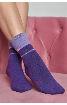 Носки махровые женские фиолетового цвета размер 37-42 712 168007C