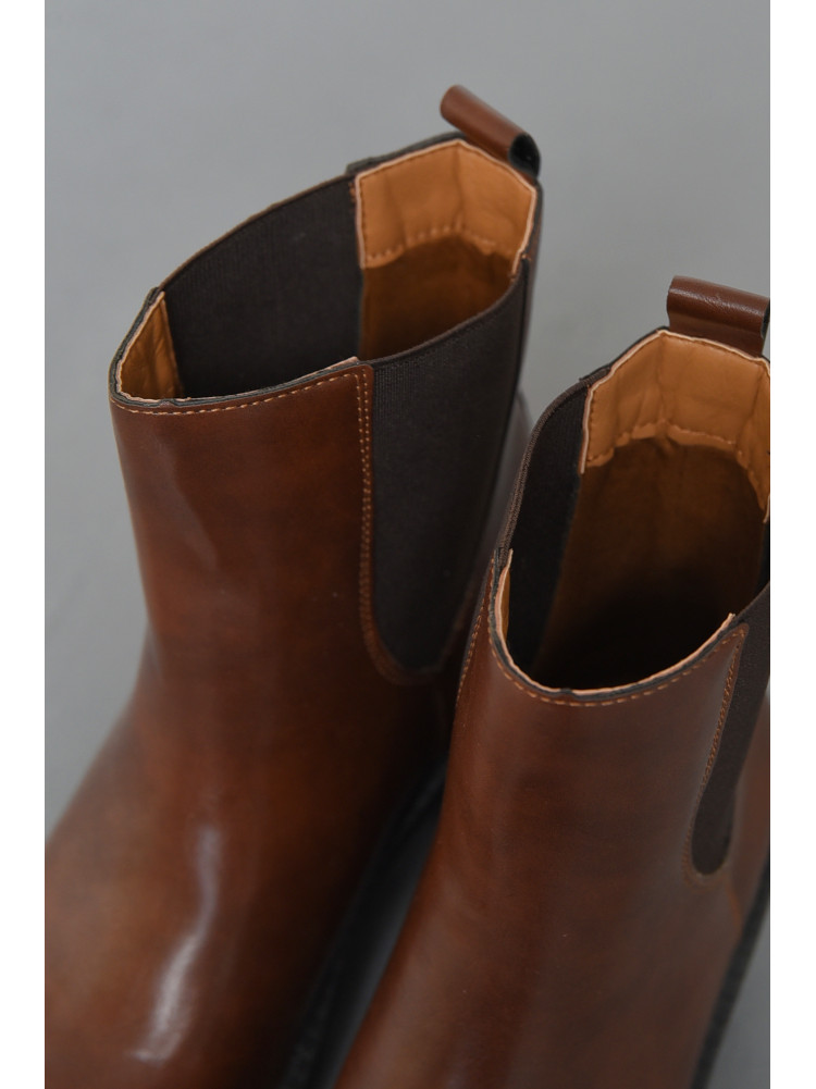 Ботинки женские демисезонные коричневого цвета 168067C