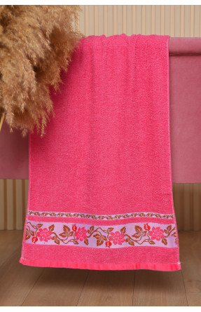 Рушник для обличчя махровий рожевого кольору 112345 168173C