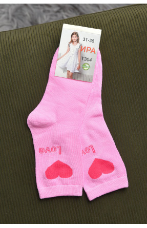 Шкарпетки для дівчинки рожевого кольору з малюнком Т304 168277C