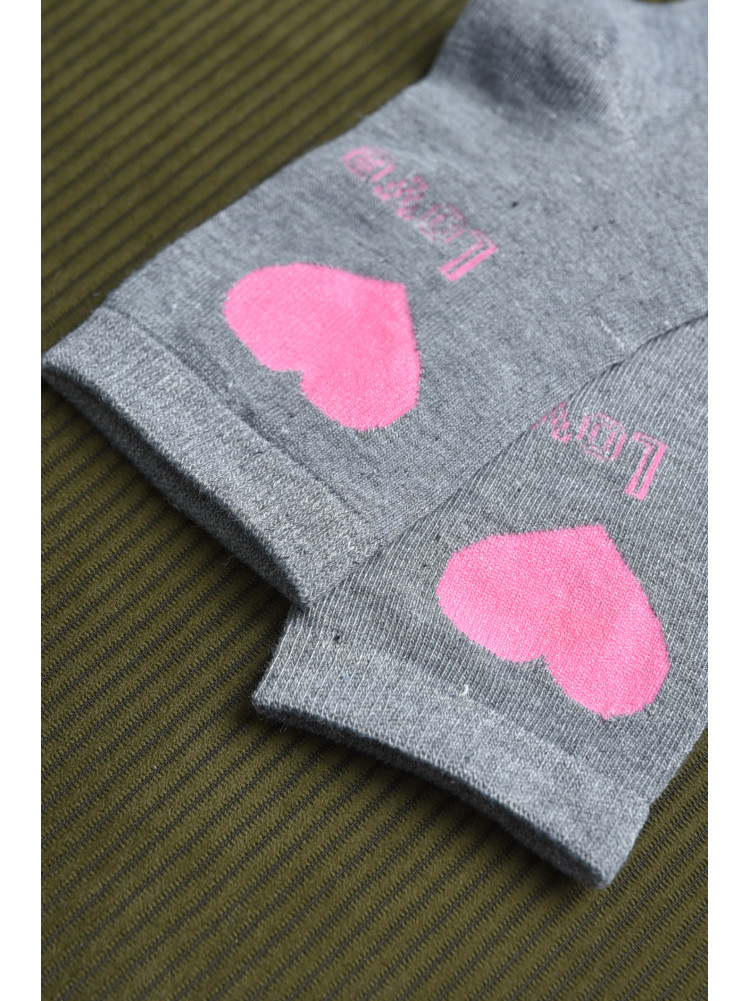 Носки для девочки серого цвета с рисунком Т304 168278C