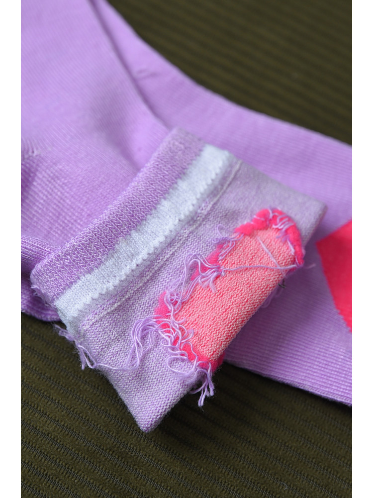 Носки для девочки фиолетового цвета с рисунком Т304 168279C