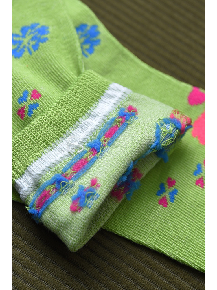Носки для девочки зеленого цвета с рисунком Т303 168281C