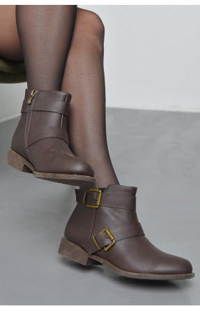 Ботинки женские демисезонные коричневого цвета 168317C