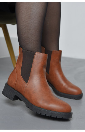 Ботинки женские демисезонные коричневого цвета 168370C