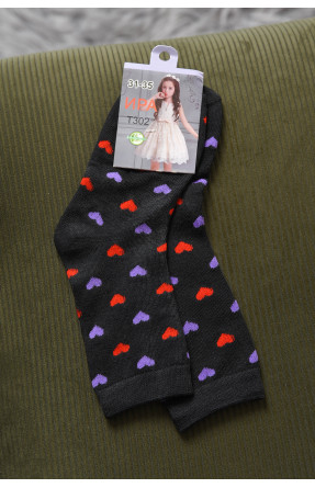 Шкарпетки для дівчинки чорного кольору з малюнком Т302 168371C