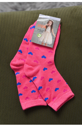 Носки для девочки розового цвета с рисунком Т302 168378C