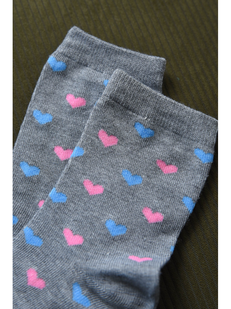 Носки для девочки серого цвета с рисунком Т302 168382C