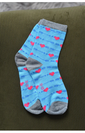 Шкарпетки для дівчинки блакитного кольору з малюнком Т301 168388C
