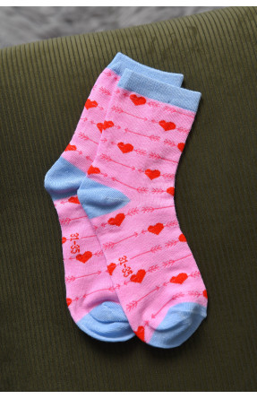 Носки для девочки розового цвета с рисунком Т301 168389C