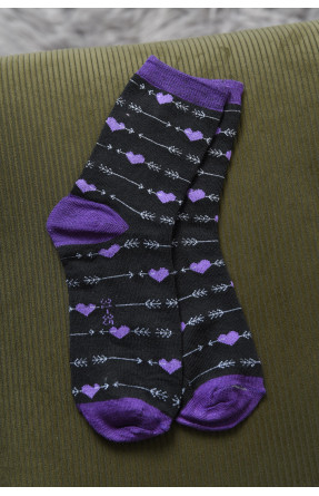 Шкарпетки для дівчинки чорного кольору з малюнком Т301 168390C