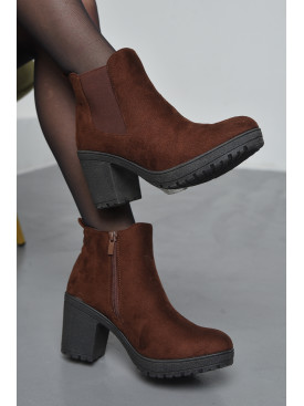 Ботинки женские демисезонные коричневого цвета х12 168391C Ботинки женские демисезонные коричневого цвета х12 168391C