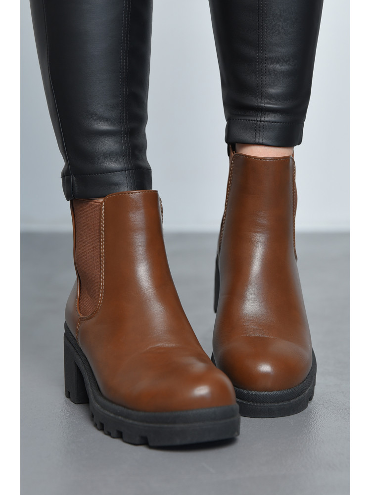 Ботинки женские демисезонные светло-коричневого цвета 168410C