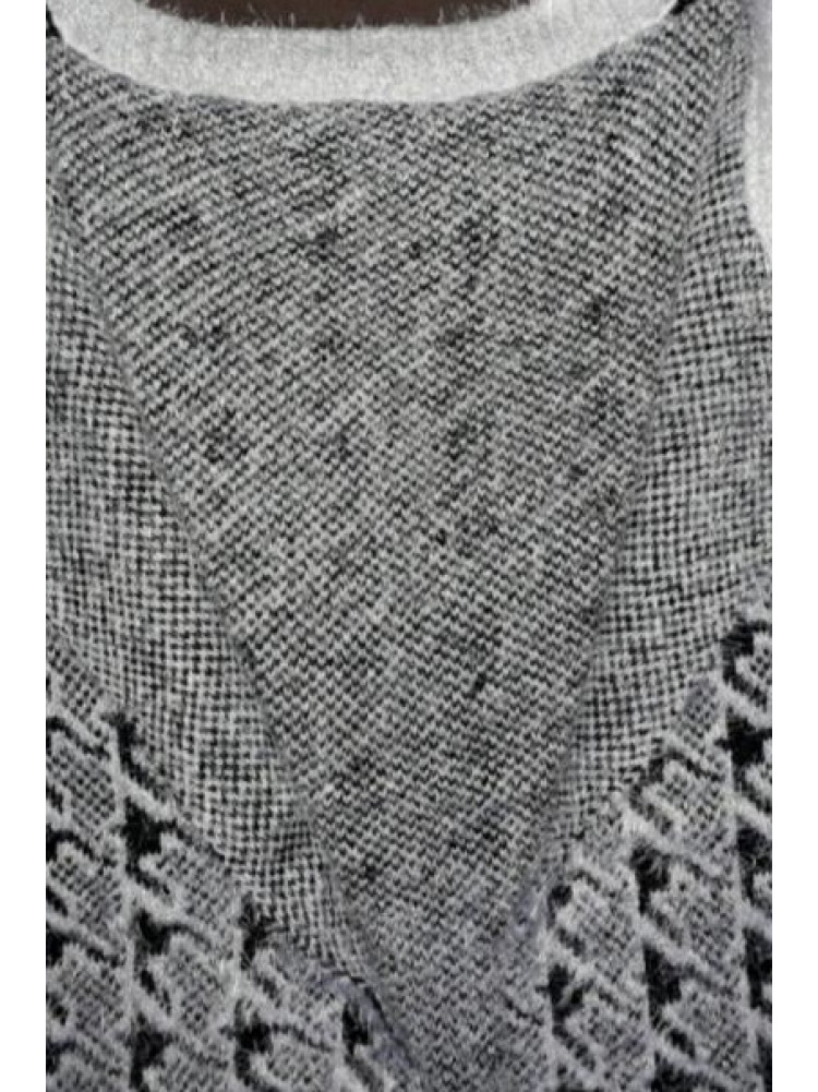Кардиган жіночий з ангори біло-чорного кольору розмір 42-46 01 168436C