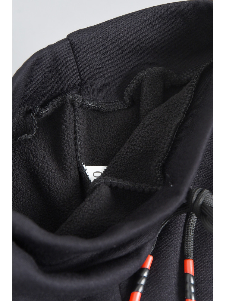 Спортивные штаны детские для мальчика на флисе черного цвета А 624-1 168530C