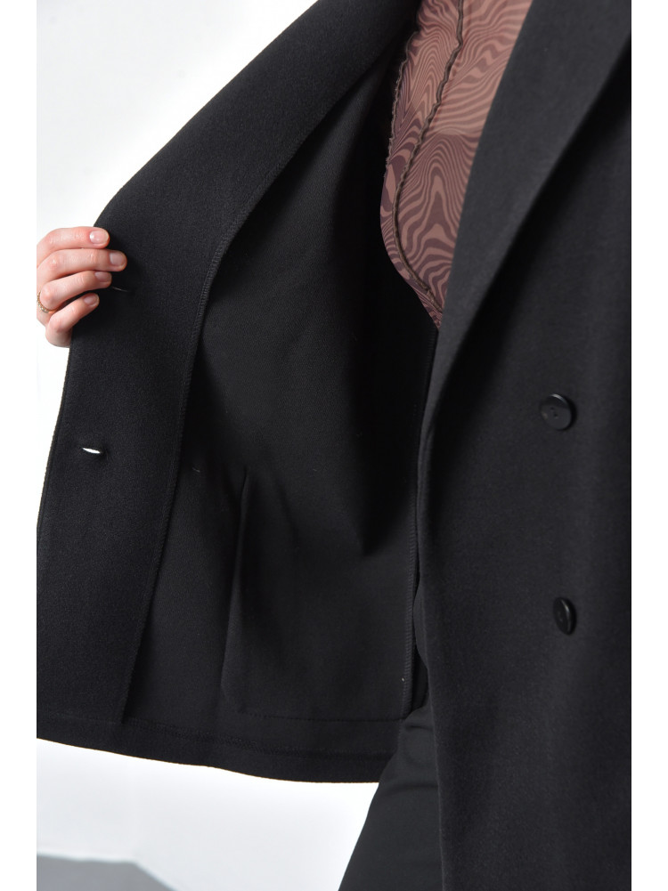 Пальто жіноче кашемірове чорного кольору 528 168691C