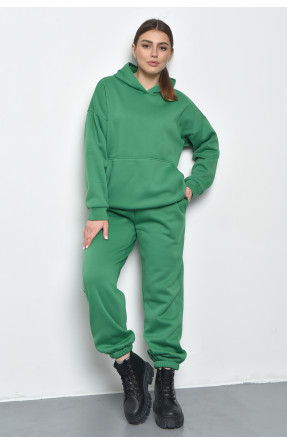 Спортивный костюм женский на флисе зеленого цвета 1188 168794C