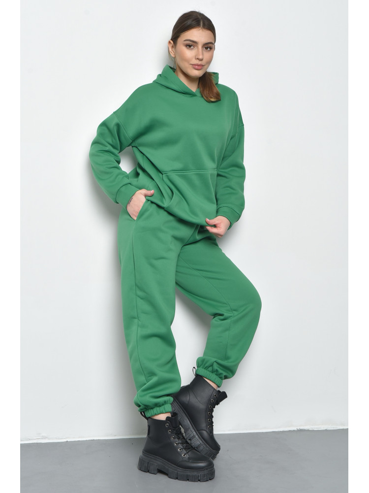Спортивний костюм жіночий на флісі зеленого кольору 1188 168794C