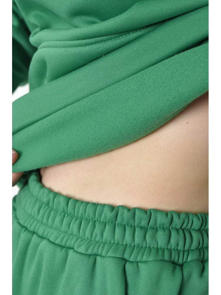 Спортивный костюм женский на флисе зеленого цвета 1188 168794C