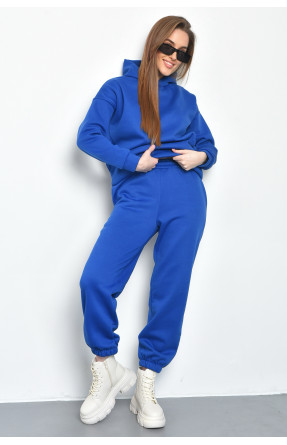 Спортивный костюм женский на флисе синего цвета 1158 168801C