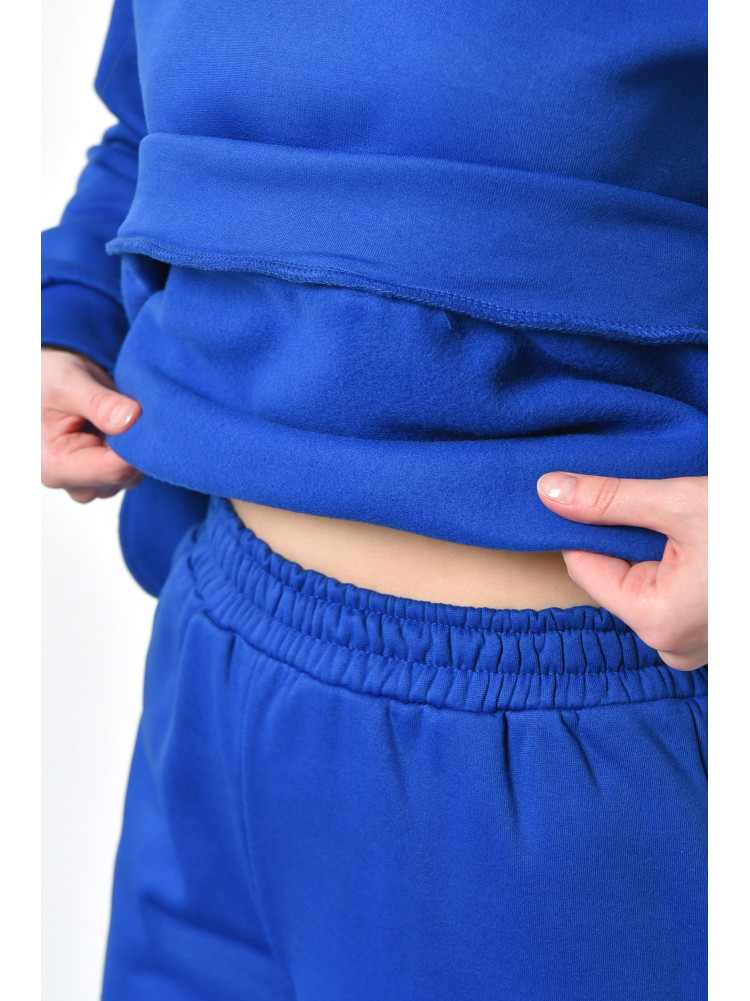 Спортивний костюм жіночий на флісі синього кольору 1158 168801C