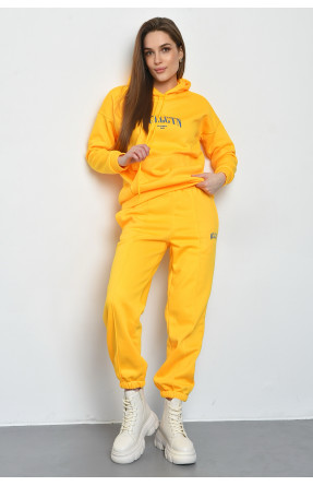 Спортивный костюм женский на флисе желтого цвета 1165 168810C