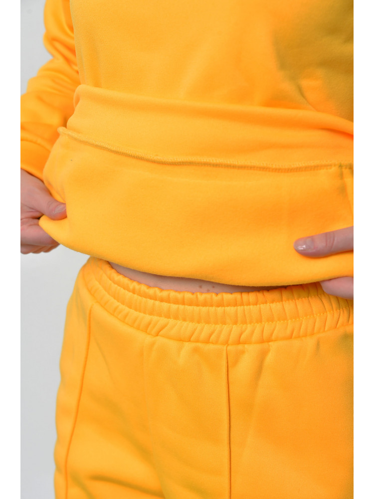 Спортивный костюм женский на флисе желтого цвета 1165 168810C