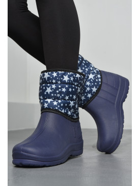 Дутики женские на меху темно-синего цвета 168931C Дутики женские на меху темно-синего цвета 168931C