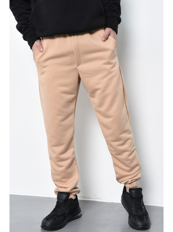 Спортивные штаны мужские темно-бежевого цвета 128 168964C