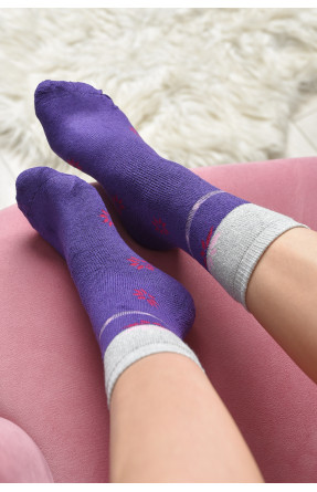 Шкарпетки махрові жіночі фіолетового кольору розмір 37-42 712 168999C