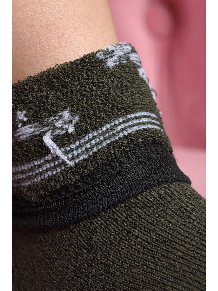 Шкарпетки махрові жіночі кольору хакі розмір 23-25(36-39) 169064C