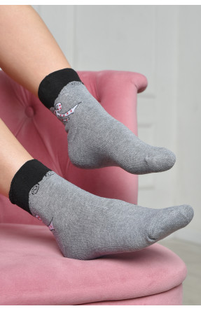 Шкарпетки махрові жіночі медичні без гумки сірого кольору розмір 36-41 6201 169092C