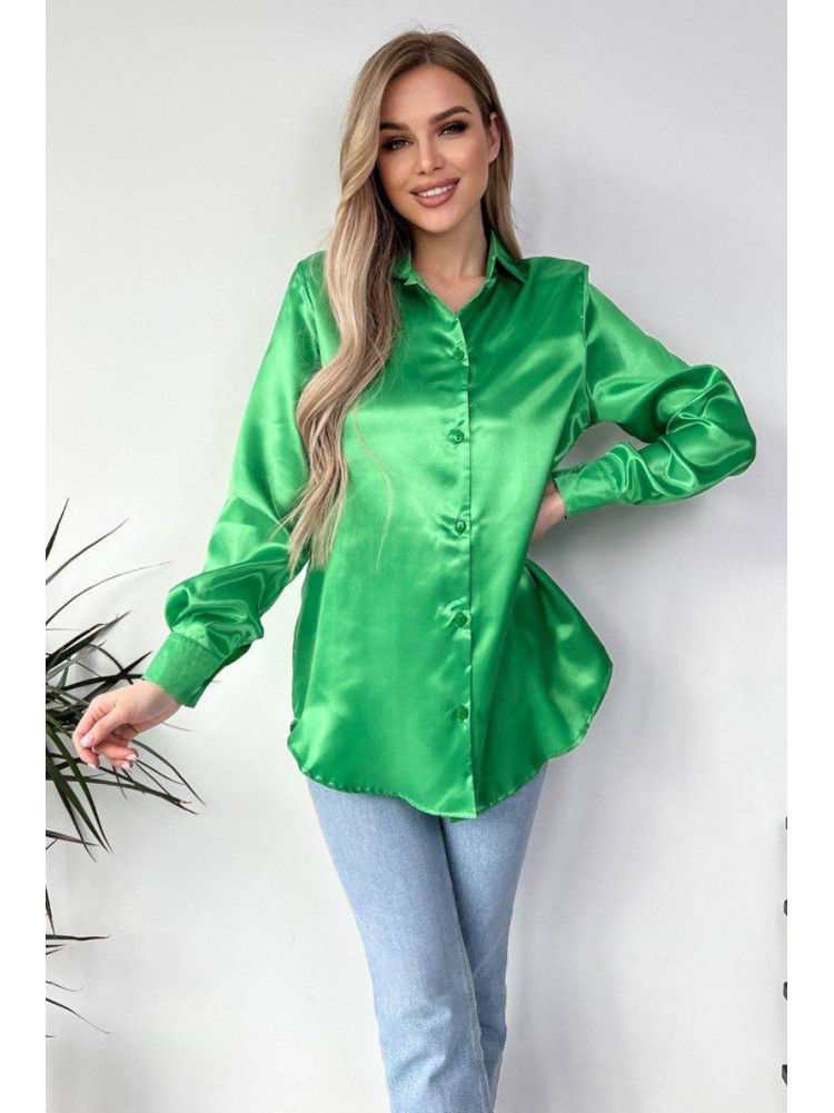 Сорочка жіноча атласна зеленого кольору 1624 169101C